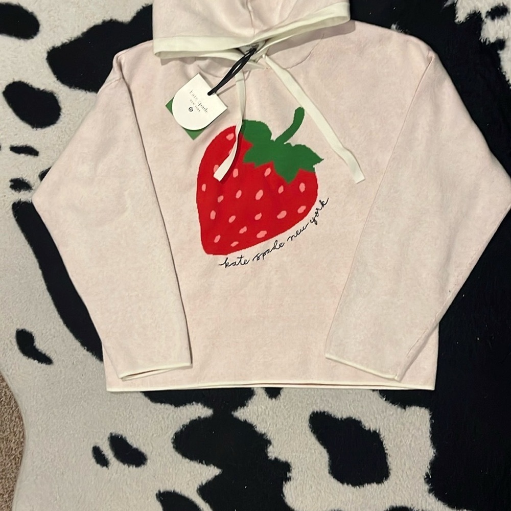Kate Spade X Target Light Pink and Red Strawberry Sweatshirt